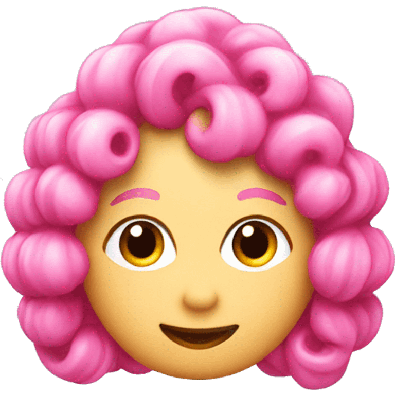 one pink plastic curler emoji