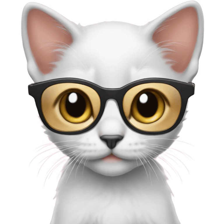 Kitten wearing 2025 glasses emoji