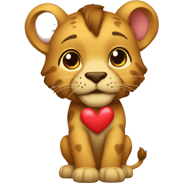 León con corazón  emoji