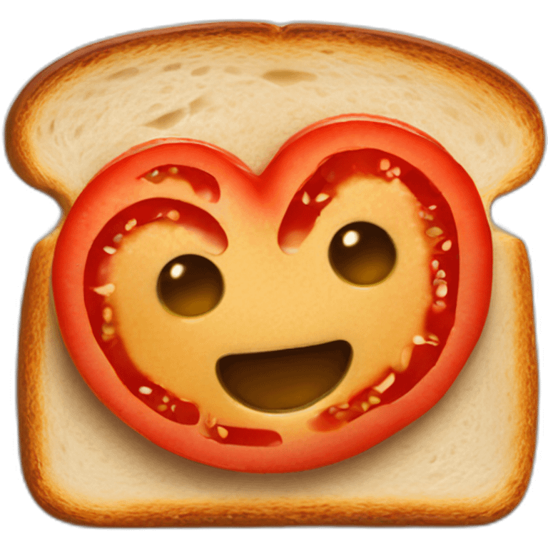 Toast spread with tomato and olive oil emoji