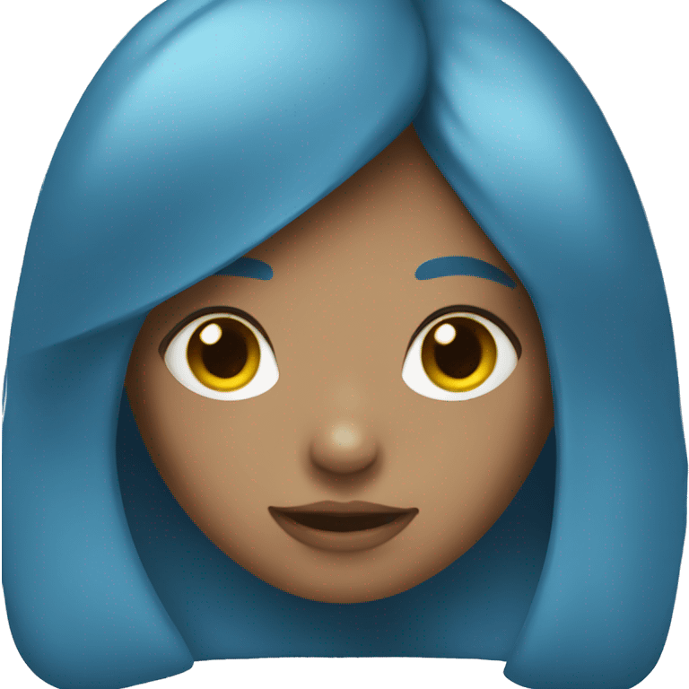 a girl with blue hair emoji