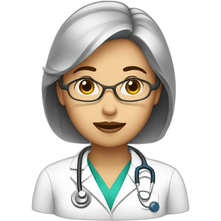 Woman-doctor-tired  emoji