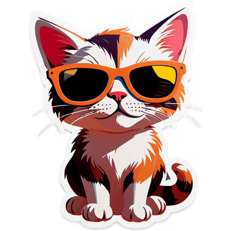 Cat with sunglasses emoji