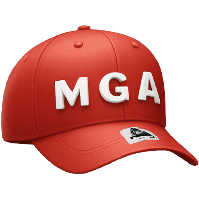 red baseball cap with MAGA on it emoji