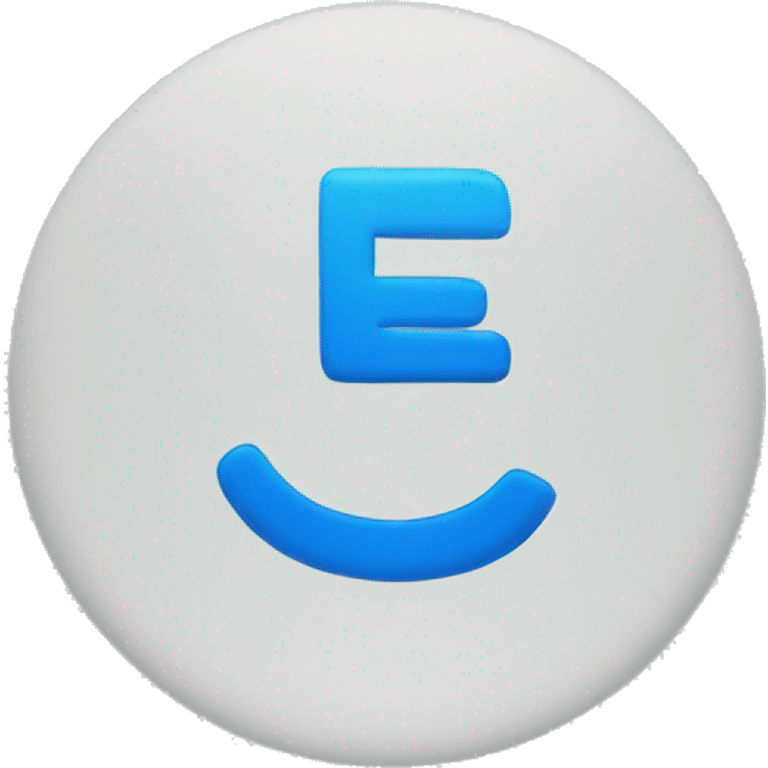 Lettre e en bleu emoji