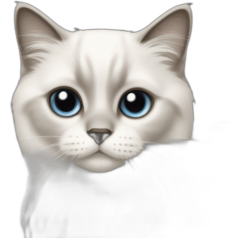 White birman cat emoji