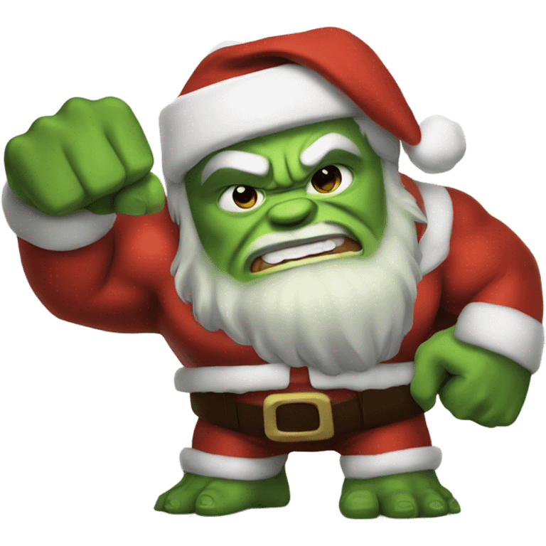 Hulk Santa  emoji