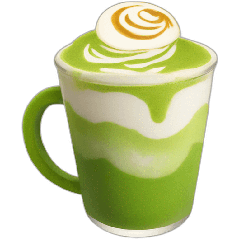 Matcha latte art emoji