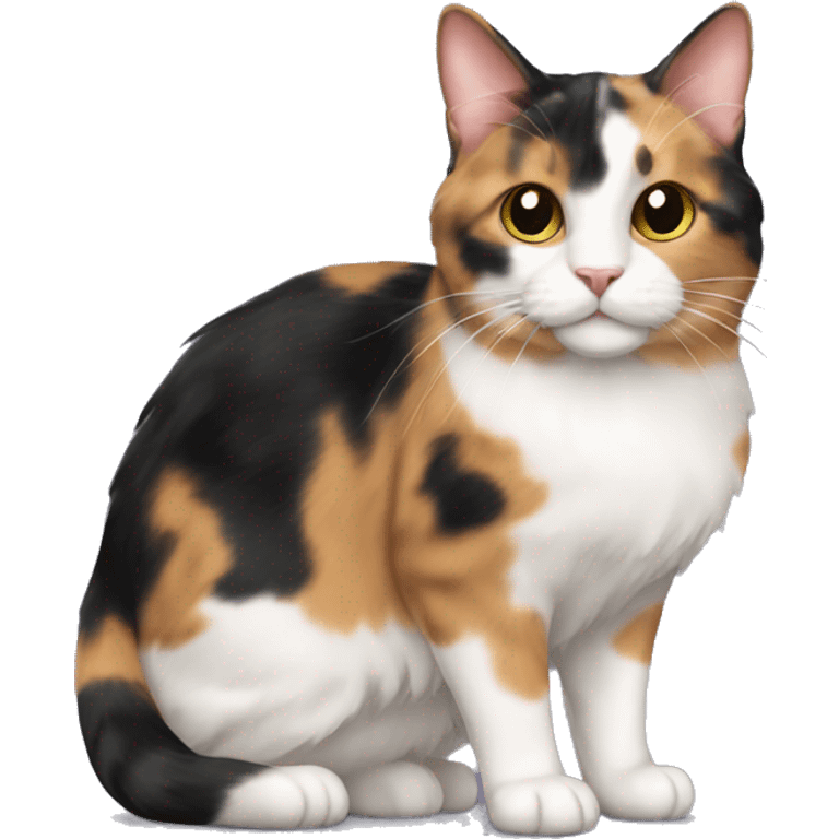 Calico bobtail cat emoji