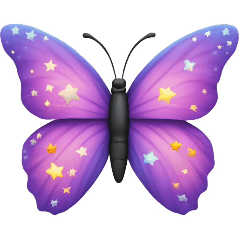 butterfly with stars emoji