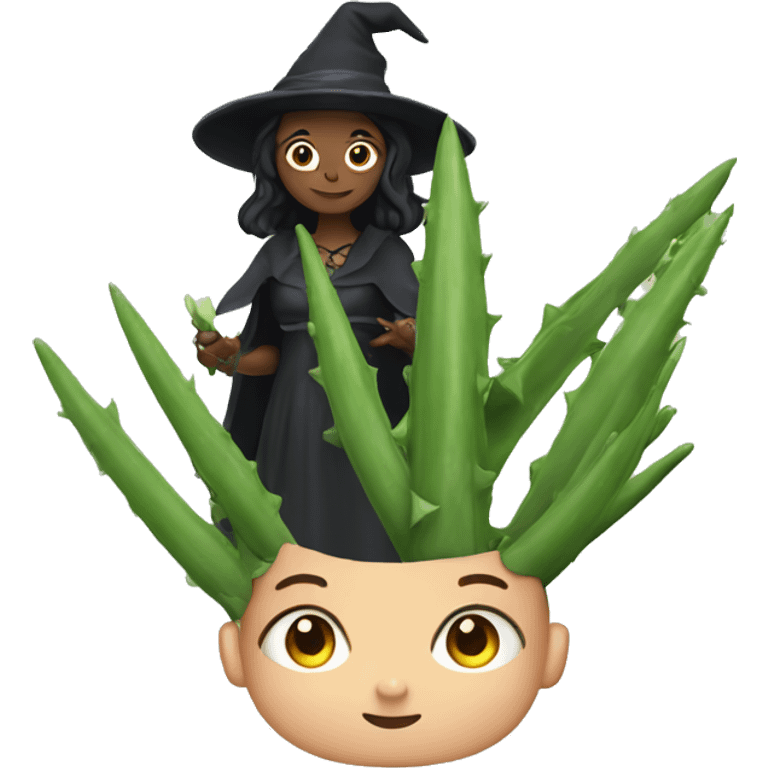 witch with aloe emoji