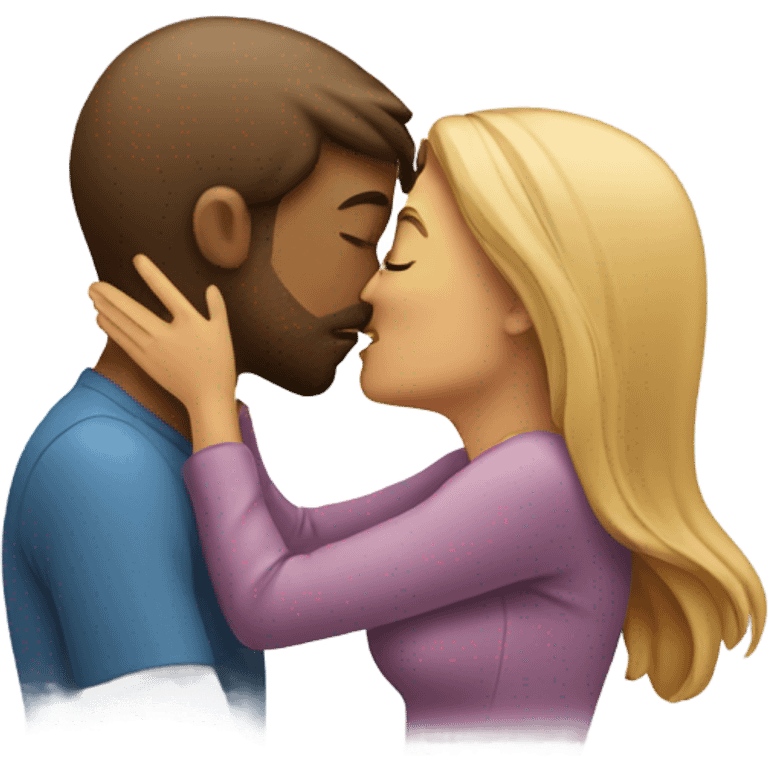 Women kissing Male emoji