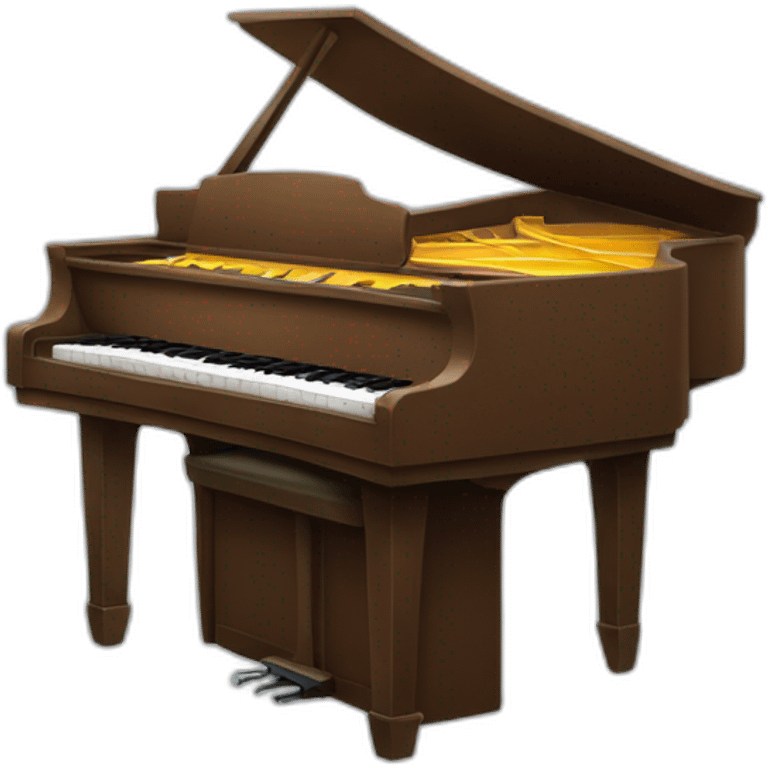 Un piano avec des grosses dents  emoji