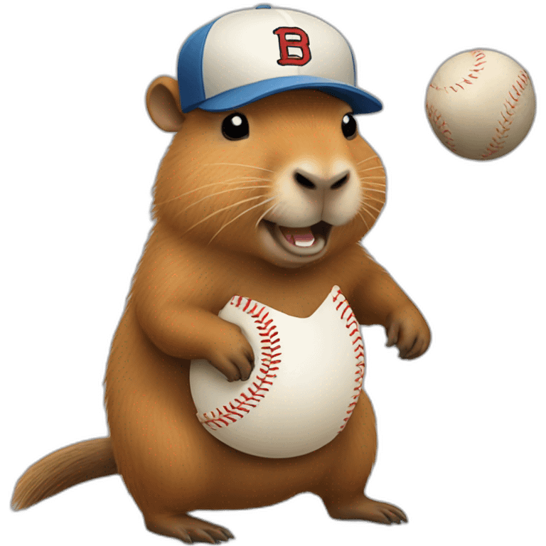 capybara playing baseball emoji