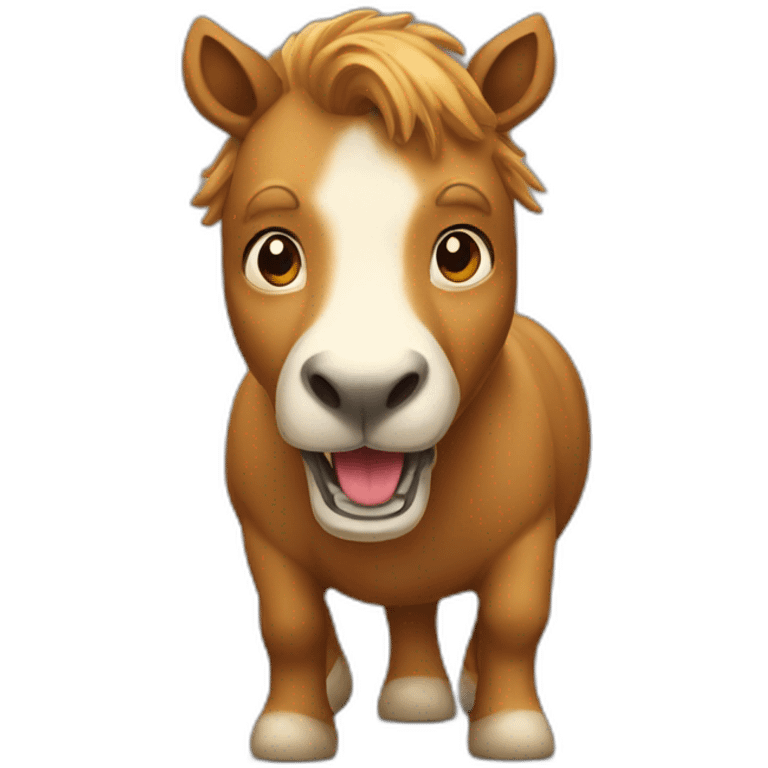 cheval qui parle avec un ours emoji