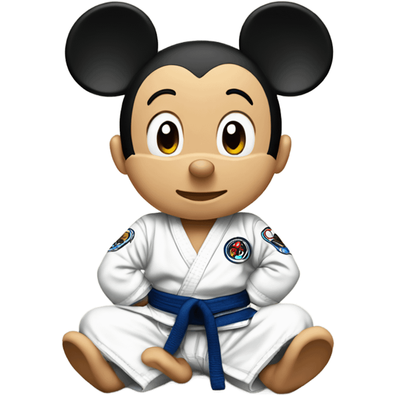 Mickey Mouse wearing BJJ gi emoji