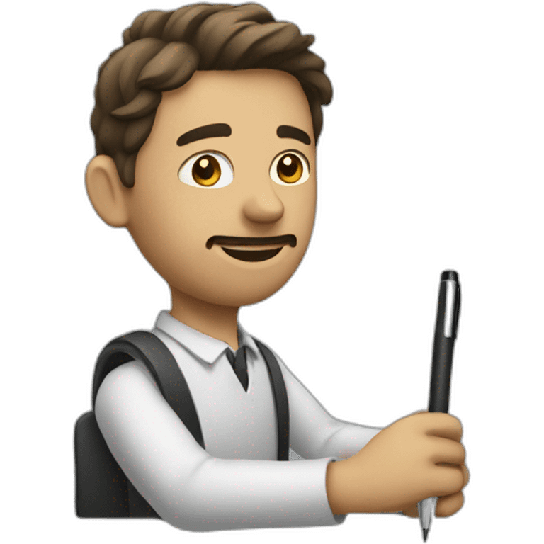 man with a pen emoji