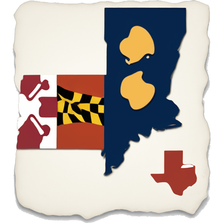 the state of maryland and us state texas emoji