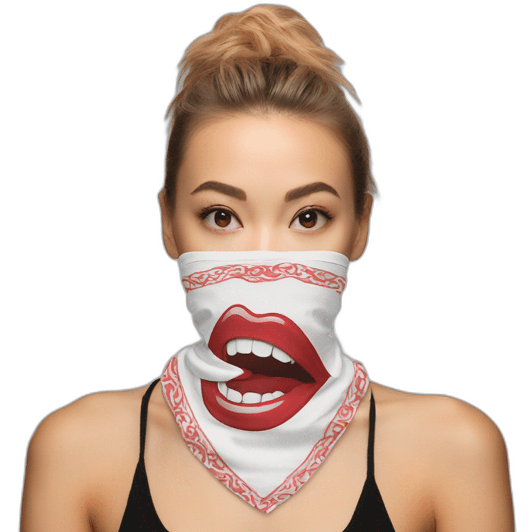 mouth bandana emoji