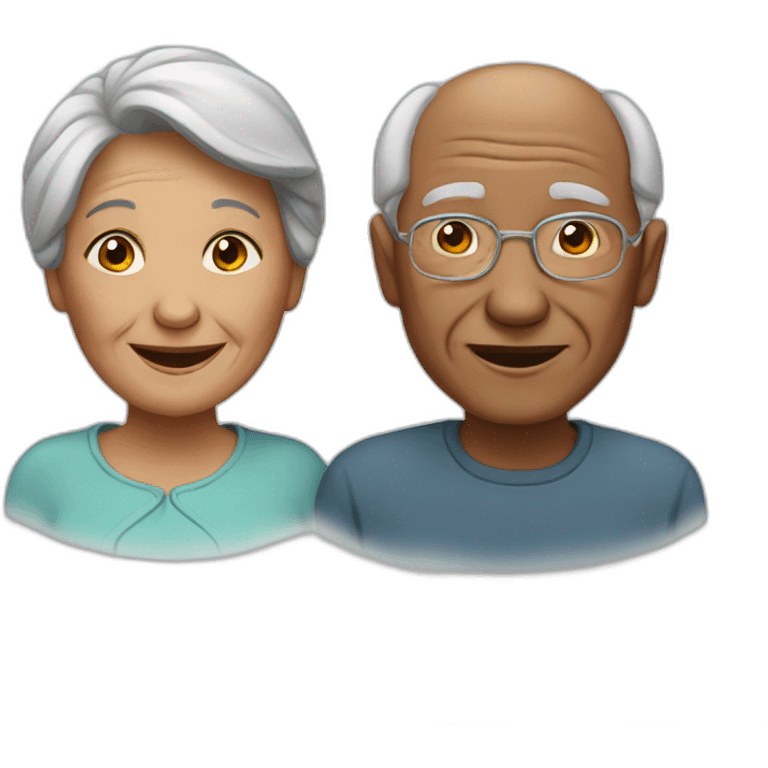 The life of two elderly people emoji