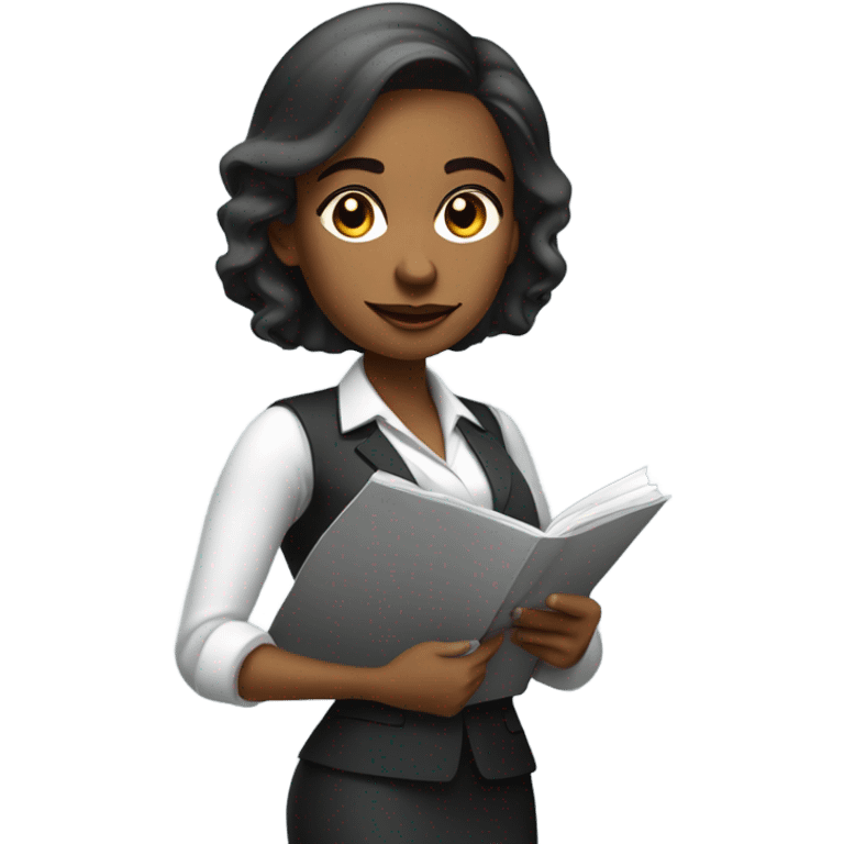 bloc notes/agenda business woman emoji