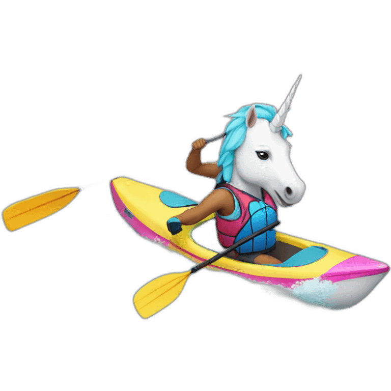 kayaking unicorn emoji