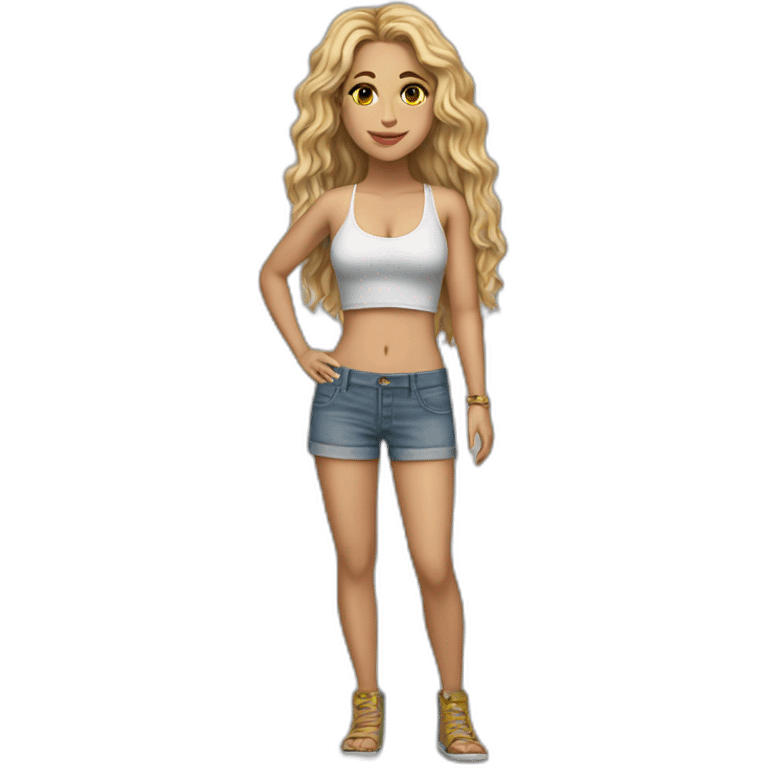 shakira realistic full body emoji