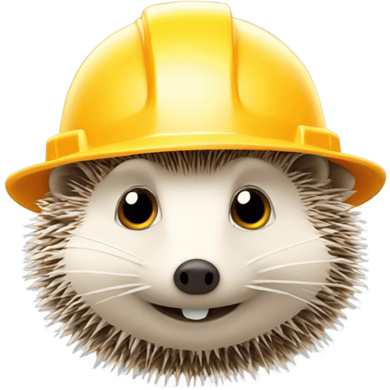 Hedgehog wearing a construction hat emoji