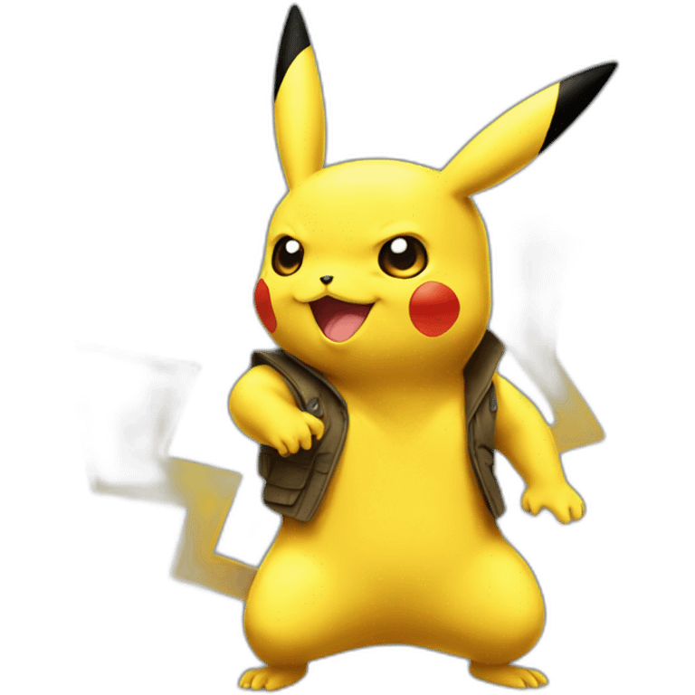 Pikachu sur Dracaufeu emoji