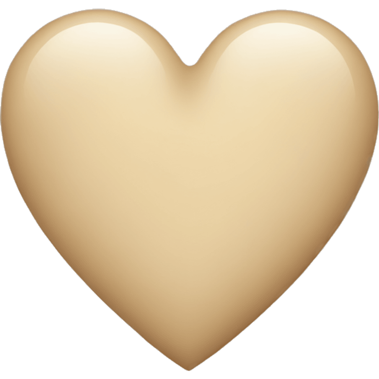 Beige heart emoji