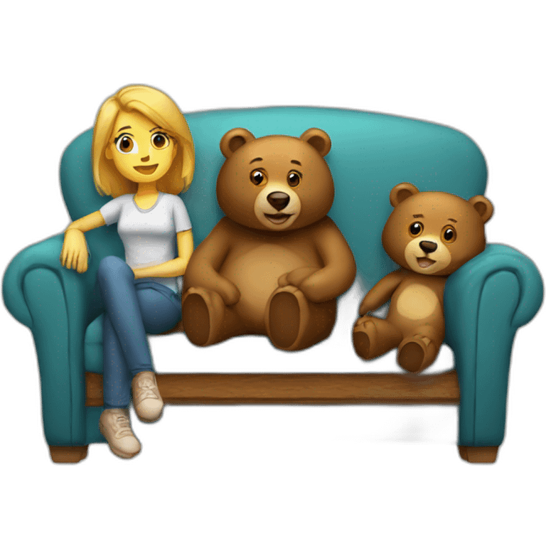 Female-bear-male-bear-sitting-couch emoji