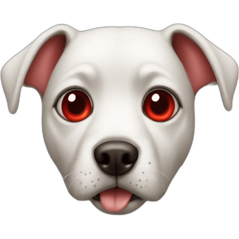 Dog whit red eye emoji