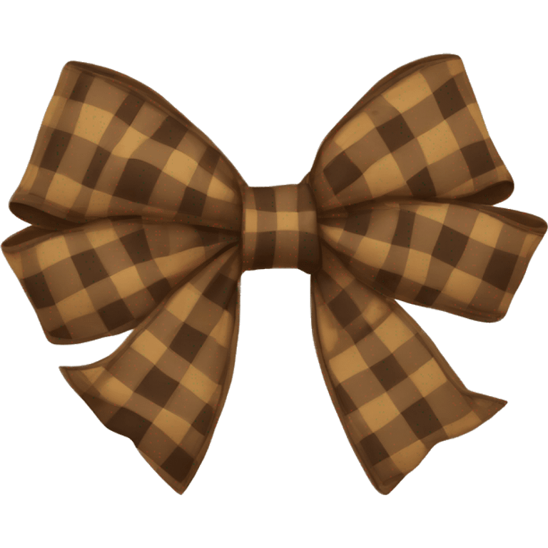 brown plaid bow emoji