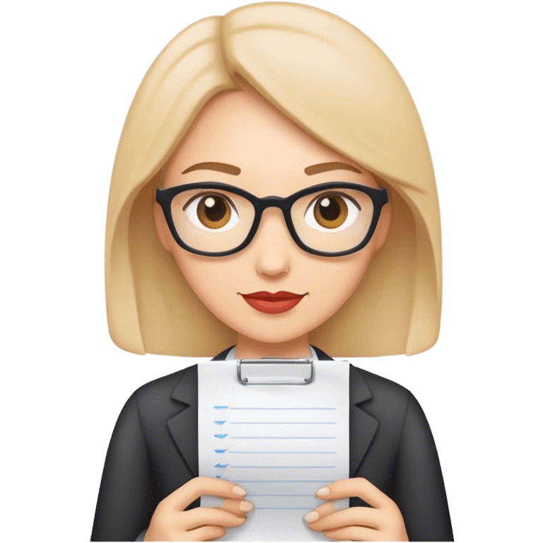 teacher with a test paper in her hand emoji