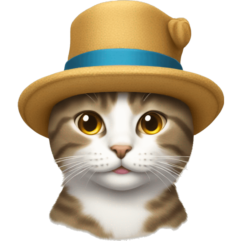 Cat with hat emoji