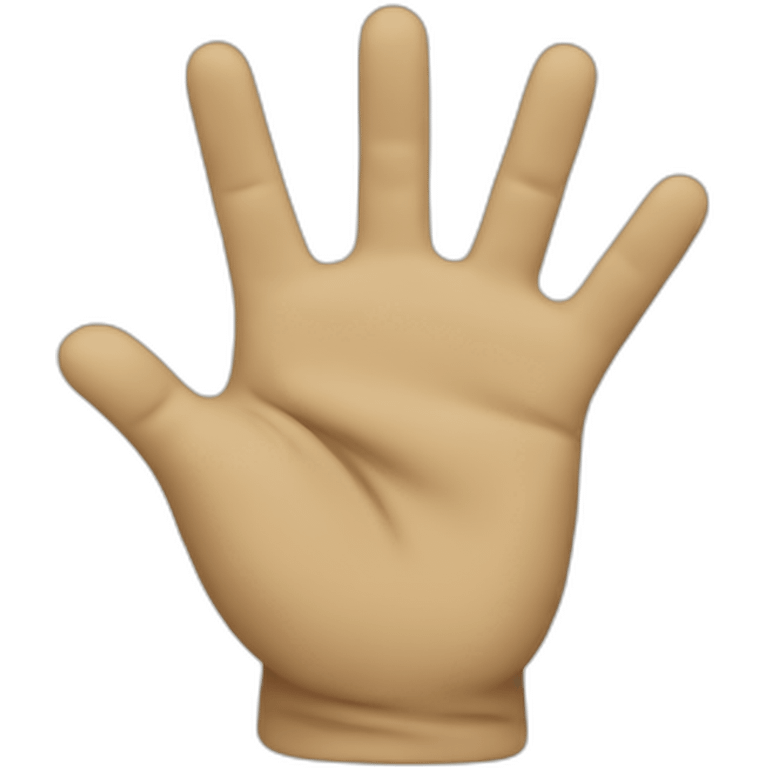 beige peace hand emoji