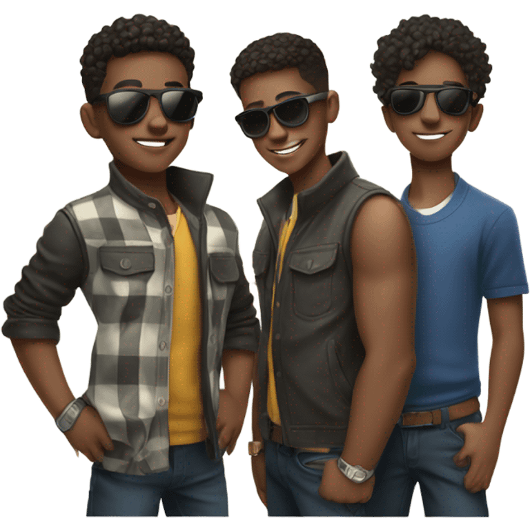 cool boys with sunglasses meme emoji