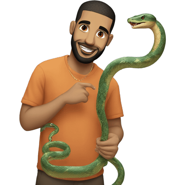 Drake with a big snake  emoji