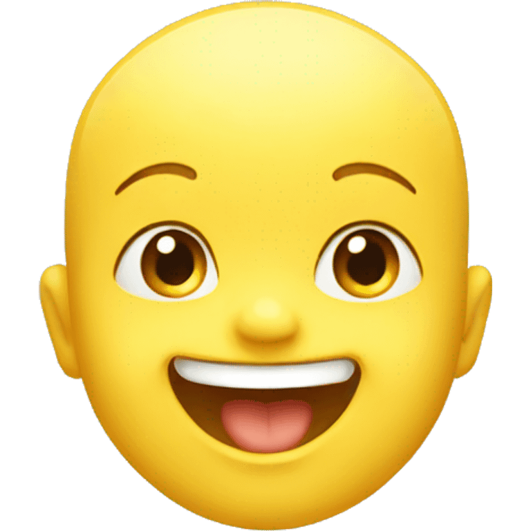 Yellow smiling baby head emoji