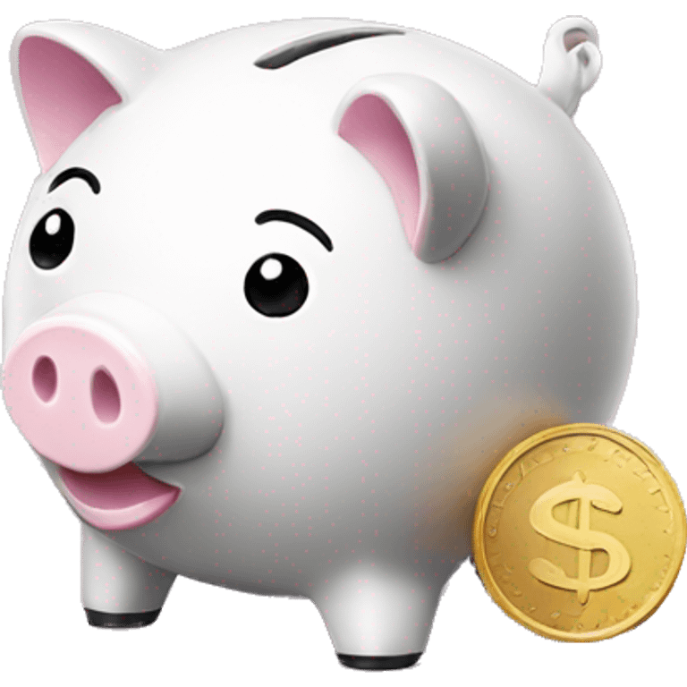 piggy bank aside with a coin  emoji