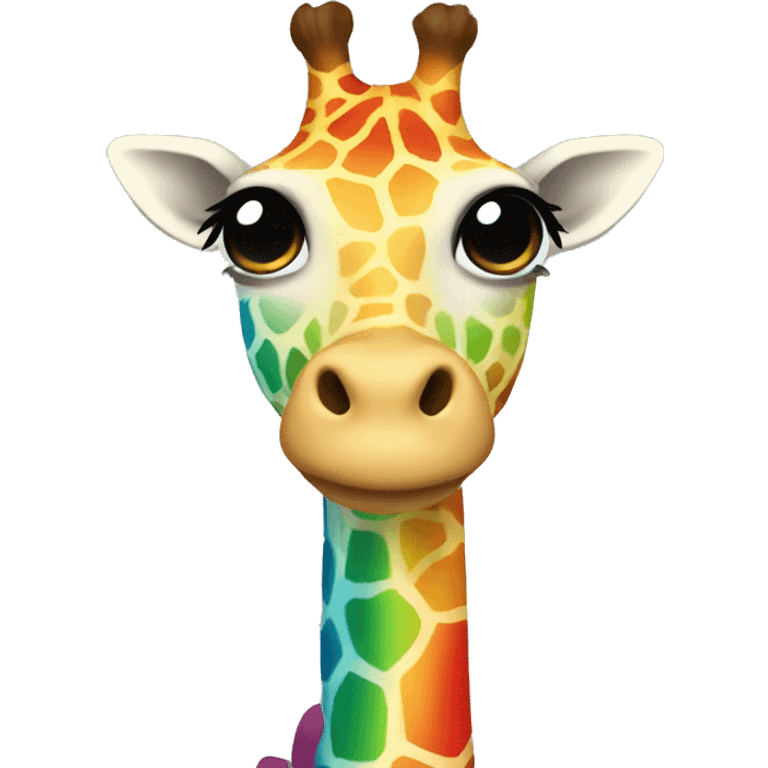 Rainbow giraffe  emoji