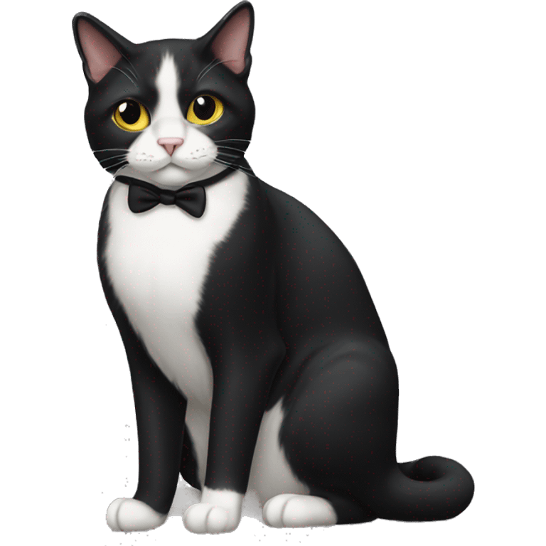 Tuxedo cat emoji