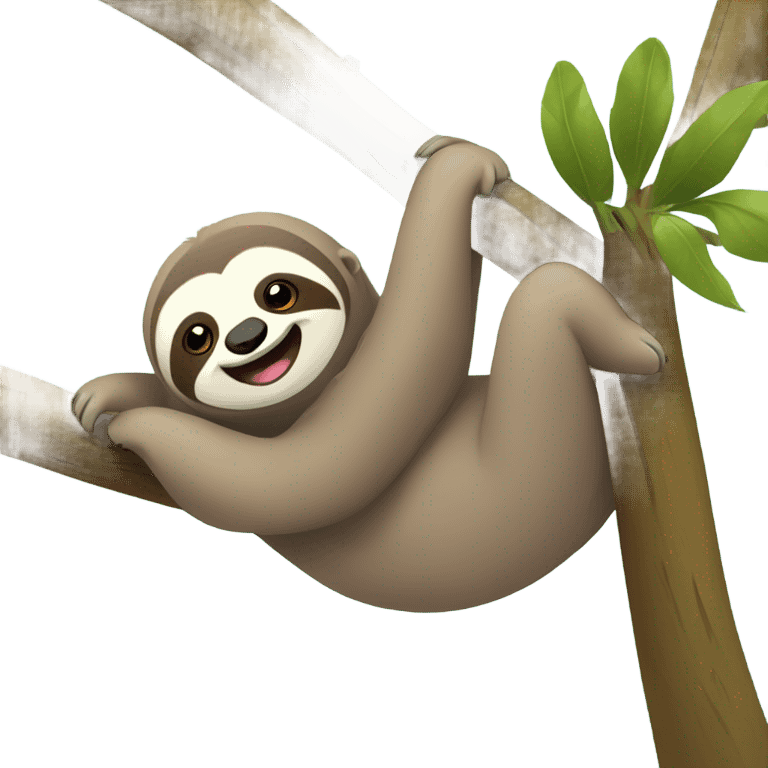 set smiled sloth emoji