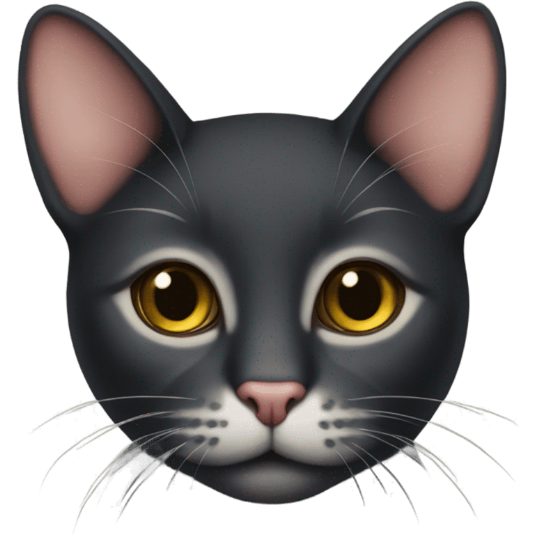 Gato negro gordo emoji