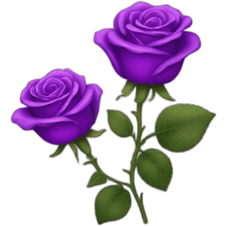 purple roses emoji