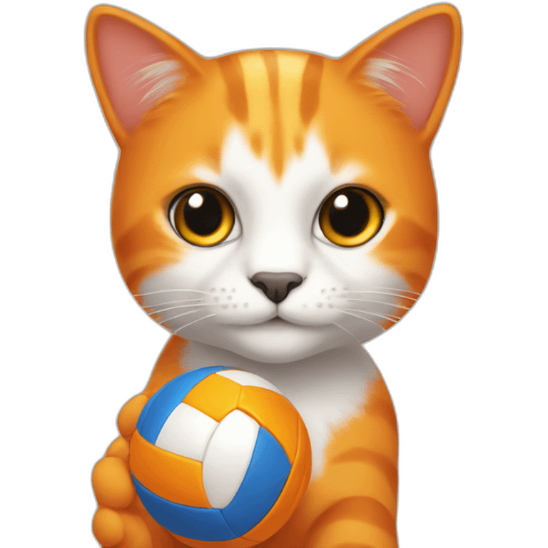 orange-cat-volleyball-setter emoji