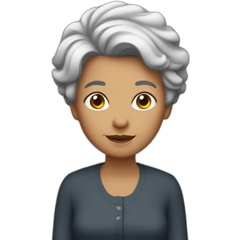 grandmother with short hair emoji