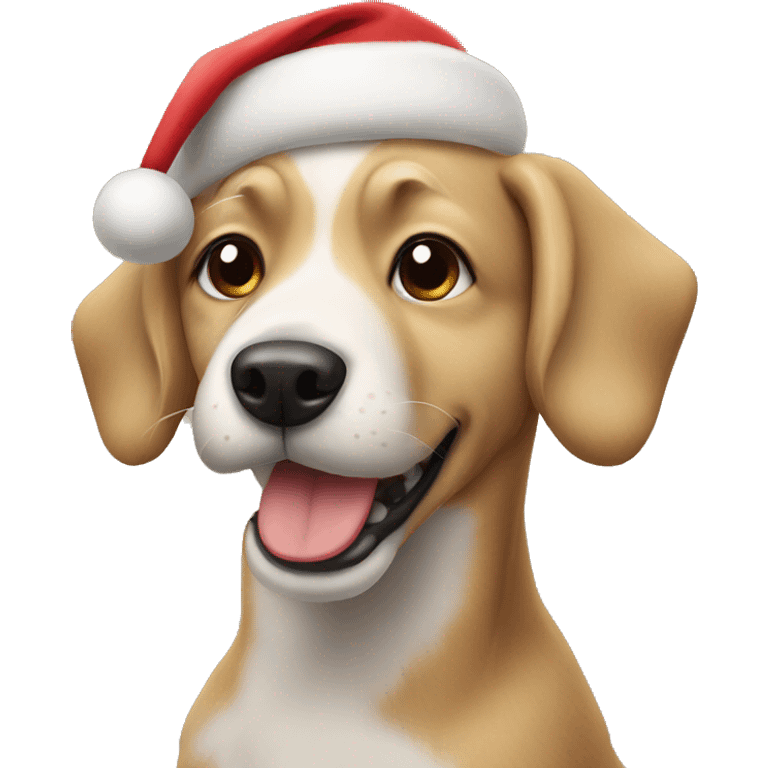 Christmas dog emoji