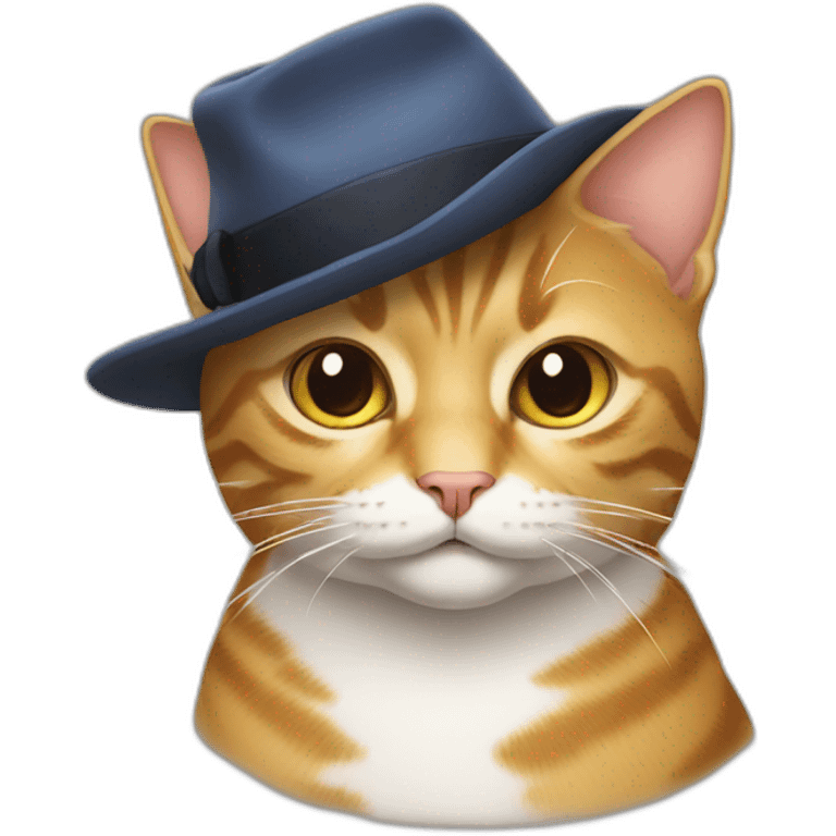 Cat with hat emoji