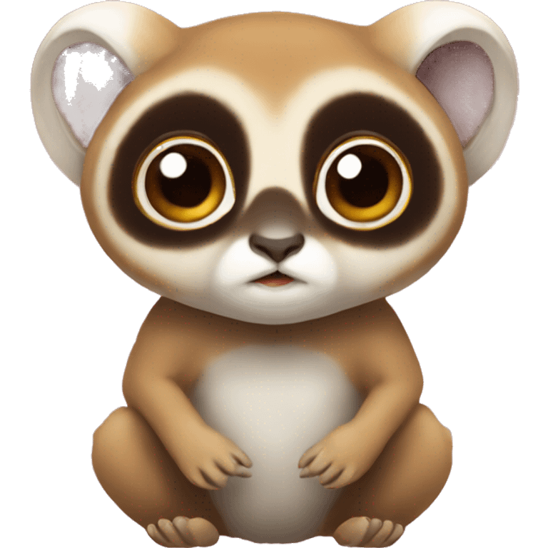 slow loris with heart emoji